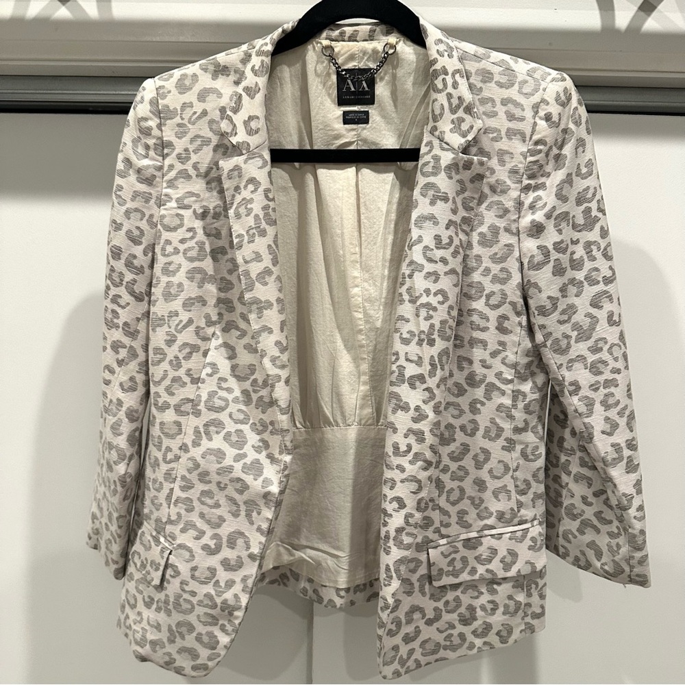 Armani Exchange Animal Print Blazer
